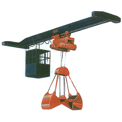 5T LZ Type Single Girder Grab Overhead Crane Equipped With Electric Hoist