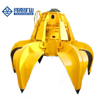 Rotating Hydraulic Grabs For Excavators , Saw Forest Excavator Rock Grab