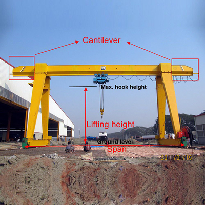 5t 10t Type eot  single beam gantry crane A5-A7 rail mounted