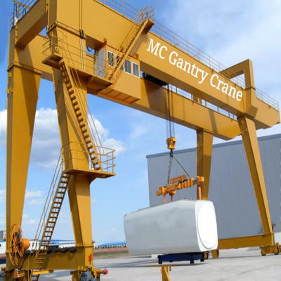 16 Ton Double Beam Magnetic Traveling Rail Gantry Crane Cabin Control