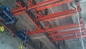 Electric double girder under-slung rail-passing crane for maintain and repair coal mills